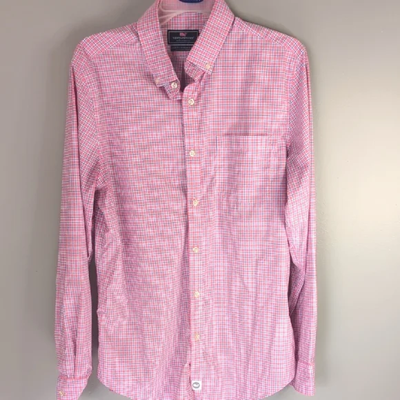 Vineyard Vines Performance Slim Fit Murray Long Sleeve Shirt, Sz M. - Picture 2 of 4